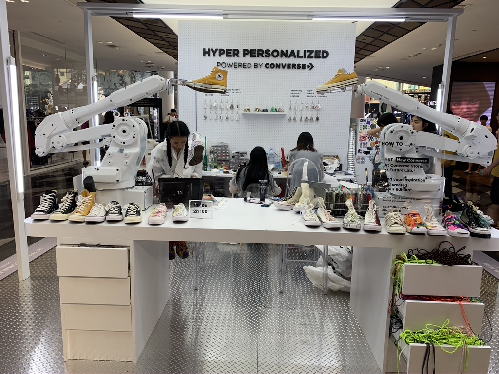 Customization Robotics and AI are all Featured in this Converse Shop in Bangkok