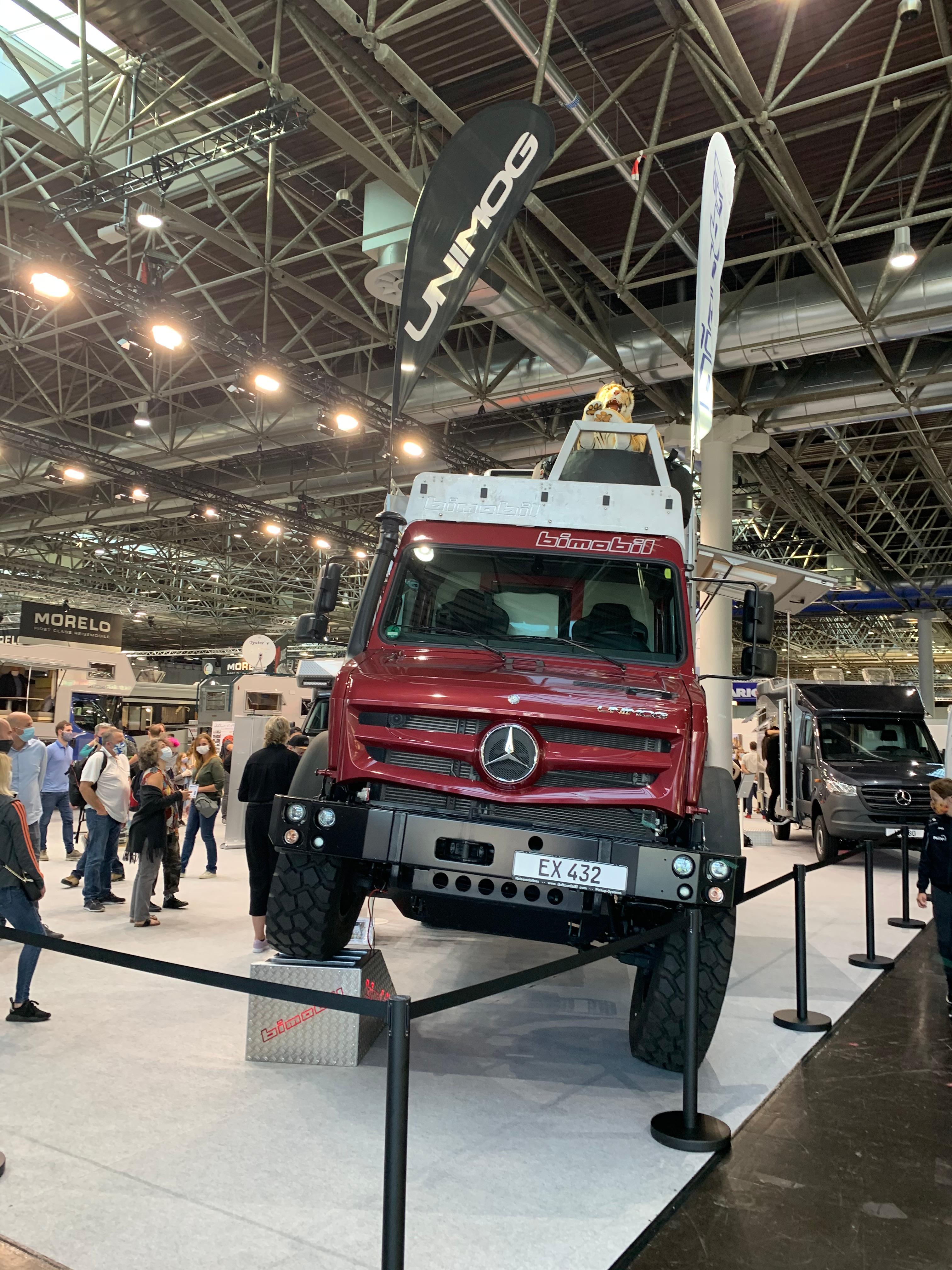 RV Trade Fair 2020 marked the year camping became super cool again. Pictured a Mercedes Unimog